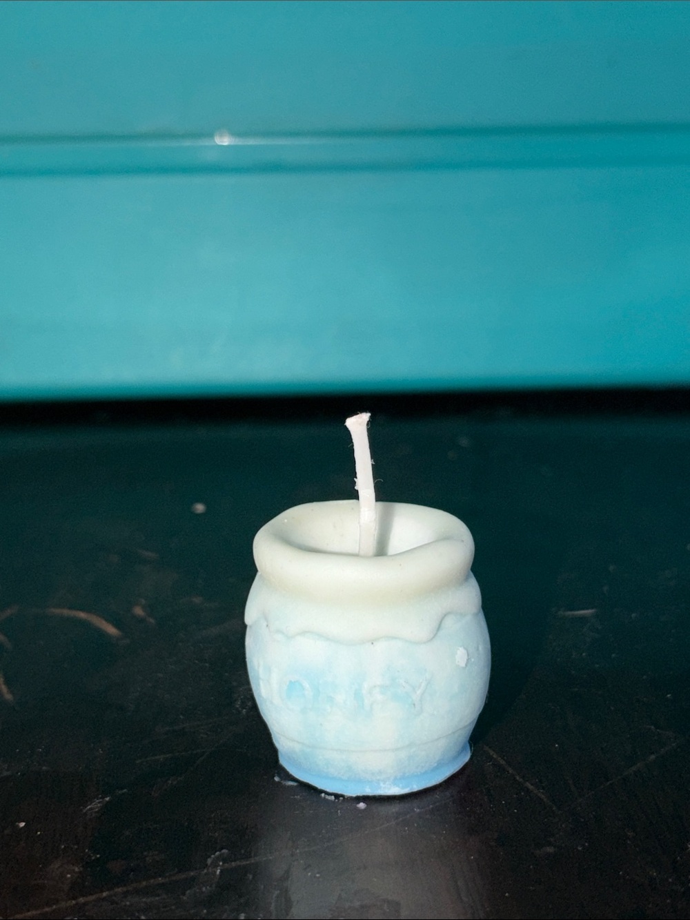 Hand-Poured Light Blue Decorative Candle Jar
